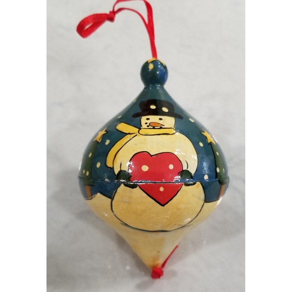 Terry's Village wooden nesting Christmas ornament hand painted vintage